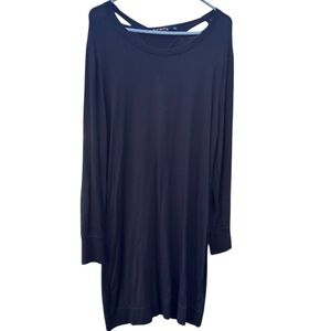 Athleta Black Nirvana Long Sleeve Criss Cross Back Dress Women’s Size L